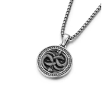 Twin Serpents Infinity | Dual Snake 925 Silver Pendant